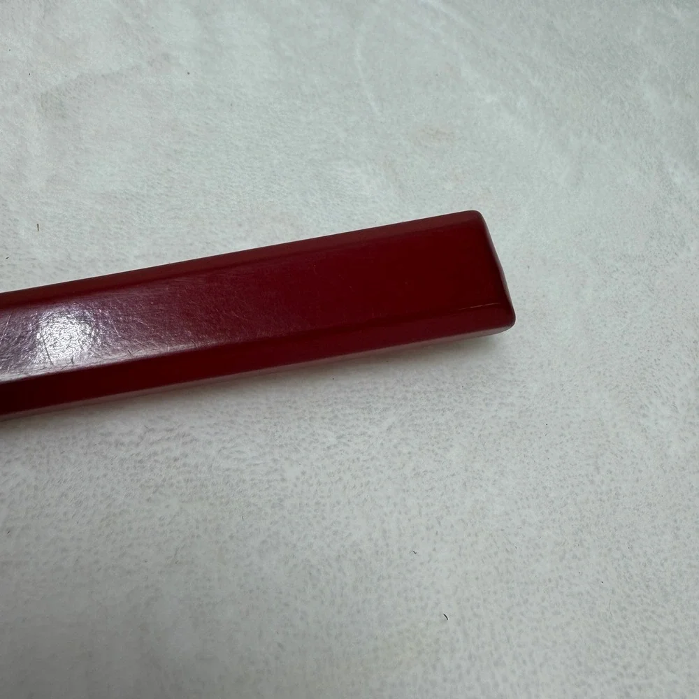 VTG Red Bakelite Handle Cake Pie Cutter Server Comb Edge MCM 9.5